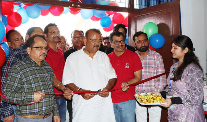 BJP MLA, CP Ganga, inaugurating Sewing Training-cum-Production Centre at Patli village in Samba district. BJP MLA, CP Ganga, inaugurating Sewing Training-cum-Production Centre at Patli village in Samba district.