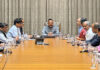 Union Minister Dr. Jitendra Singh chairing the joint review meeting of Science Secretaries at Parliament House, New Delhi on Monday.