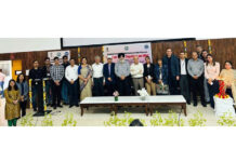 Principal of GMC Jammu and prominent doctors at the workshop at SMGS Hospital Jammu.