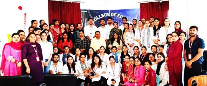 Participants and management of Kawa College of Education posing with resource person. Participants and management of Kawa College of Education posing with resource person.