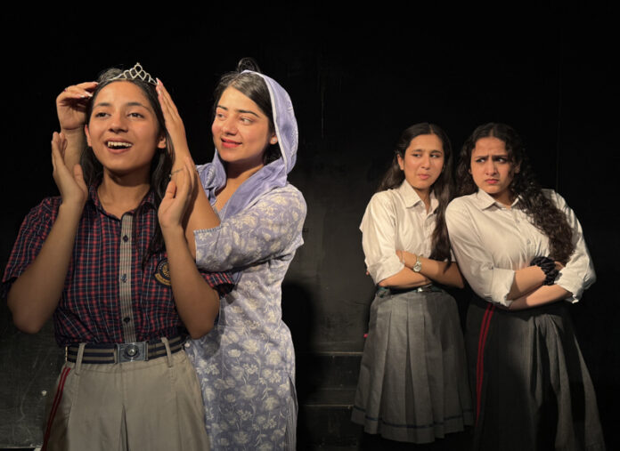 A scene from the play 'Miss World Undeclared' staged in Jammu on Sunday. A scene from the play 'Miss World Undeclared' staged in Jammu on Sunday.