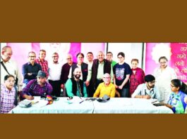 HoD Cardiology GMC & SSH Jammu Dr Sushil Sharma examining patients at Jain Sabha, Jammu on Sunday.