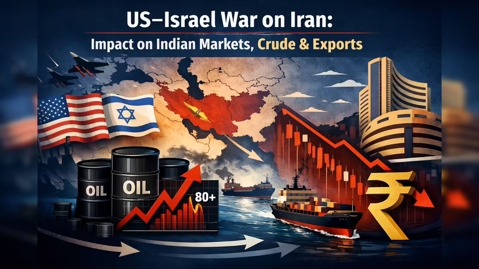 Oil prices soar and stock prices fall  as US-Israel war with Iran rattles markets