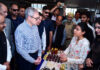 CM Omar Abdullah interacting with youth at SKUAST-Jammu on Tuesday.