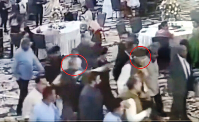 CCTV footage shows accused firing shot towards NC president Dr Farooq Abdullah at Royal Park near Greater Kailash on Wednesday night.