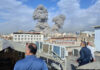 Smoke rises after a powerful blast at Tehran, Iran.