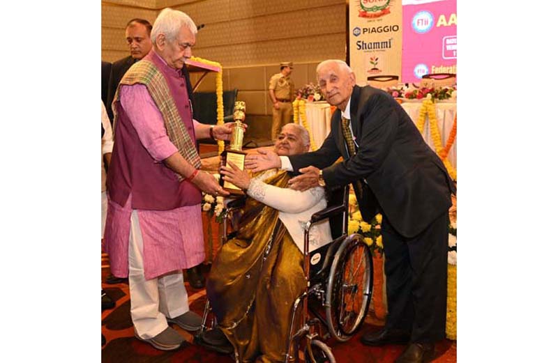 LG Manoj Sinha at a function organised by FTII in Jammu on Sunday.
