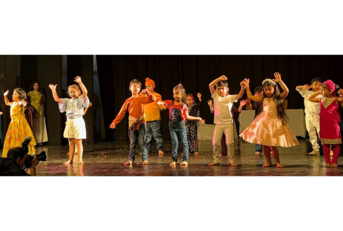 Students of Magic Years School showcasing their vibrant performances during 25th Annual Day celebration at Abhinav Theatre.