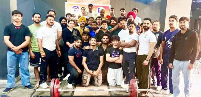 Powerlifters posing for a group photograph during selection trials for National Powerlifting Championships 2026.
