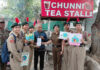 Awareness campaign ‘From Plastic to Eco-Friendly Bags’ held NCC cadets posing along with dignitaries during awareness programme.