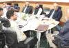 Dr K K Talwar chairing SMVDNSH Governing Body meeting on Thursday.