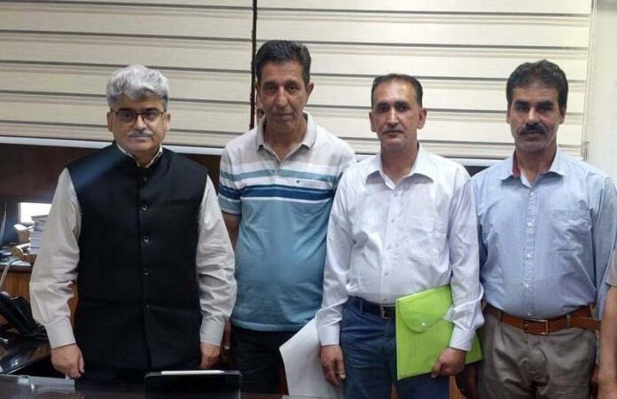 A delegation of NGHEU during a meeting with Chief Secretary, Atal Dulloo on Friday. A delegation of NGHEU during a meeting with Chief Secretary, Atal Dulloo on Friday.
