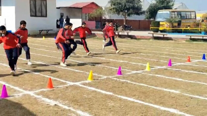 Students in action during Annual Sports Day at St. Stephen's Convent School, Sarore, Samba. Students in action during Annual Sports Day at St. Stephen's Convent School, Sarore, Samba.