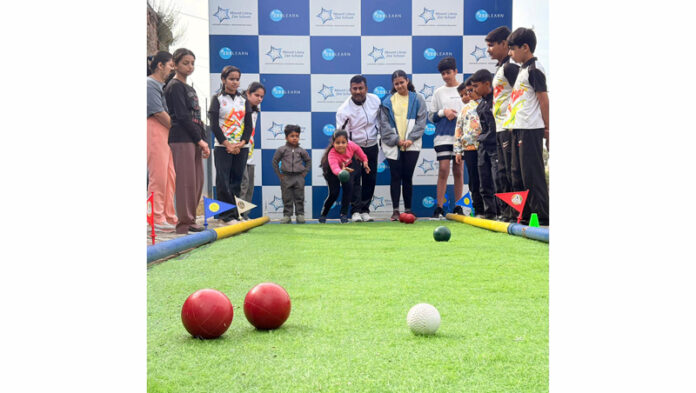 Players in action at Open Bocce Ball tournament in Jammu.