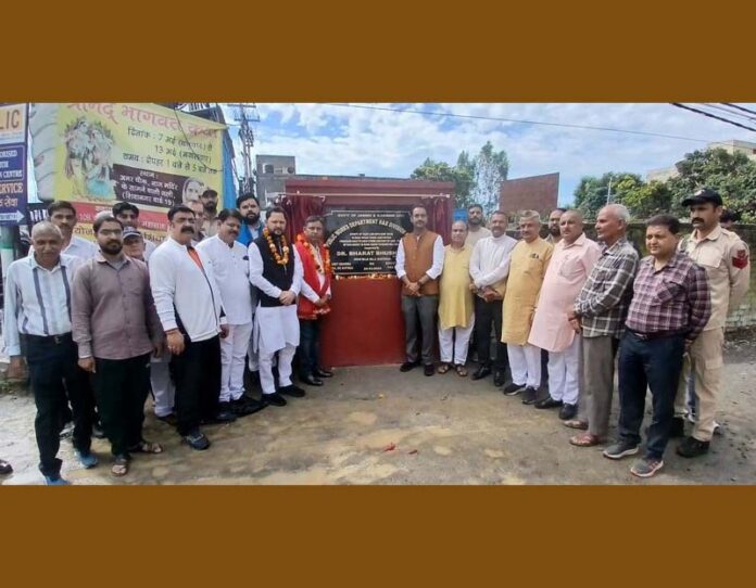 MLA kick starting development works in Kathua on Sunday. MLA kick starting development works in Kathua on Sunday.