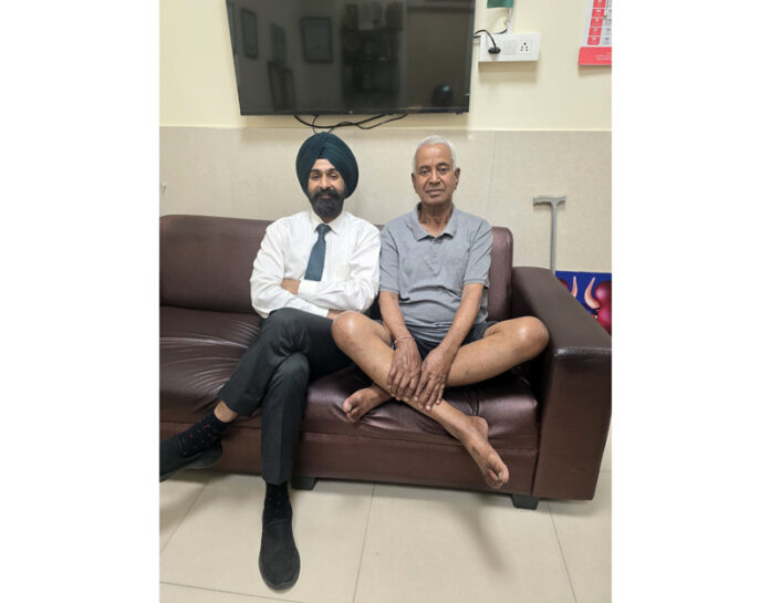 Dr Ranjit Singh posing with a patient on whom he performed bilateral knee replacement surgery. Dr Ranjit Singh posing with a patient on whom he performed bilateral knee replacement surgery.