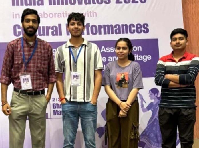 JU students who secured a place among the Top 15 finalists at India Innovates 2026.