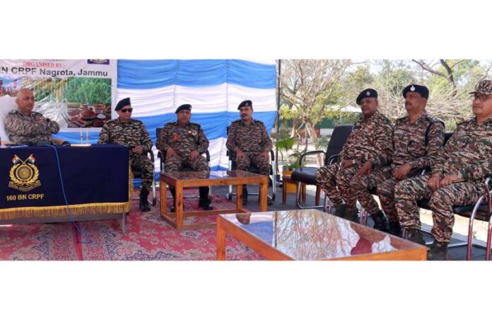 Sukhjeet Singh Rana, DIG CRPF along with others during a function in Jammu.