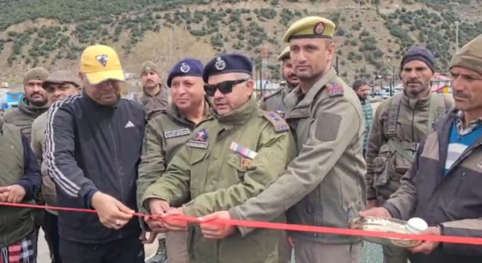 ASP Kishtwar Pardeep Singh Gouria inaugurating a cricket tournament in Gulabgarh. — Excelsior/Tilak Raj