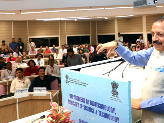 Union Minister Dr Jitendra Singh addressing the “World Tuberculosis Day” programme at Vigyan Bhawan, New Delhi on Tuesday.