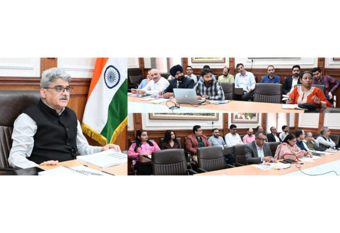 Chief Secy chairing a meeting on Friday.