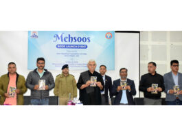 Lieutenant Governor Manoj Sinha releasing the book ‘Mehsoos-Stories of social transformation’ in Srinagar on Saturday.