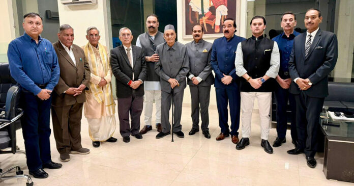 Trustees of Dharmarth Trust posing along with others in Jammu.