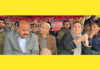 NC leaders during a function at Kulgam on Wednesday.