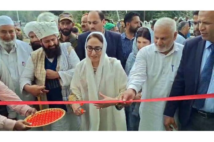 Waqf Board Chairperson, Dr Darakhshan Andrabi inaugurating conference hall at Rajouri on Friday. Waqf Board Chairperson, Dr Darakhshan Andrabi inaugurating conference hall at Rajouri on Friday.