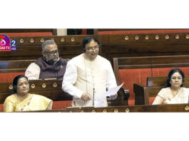 Sat Sharma in Rajya Sabha raising the issue of bovine smuggling in J&K.