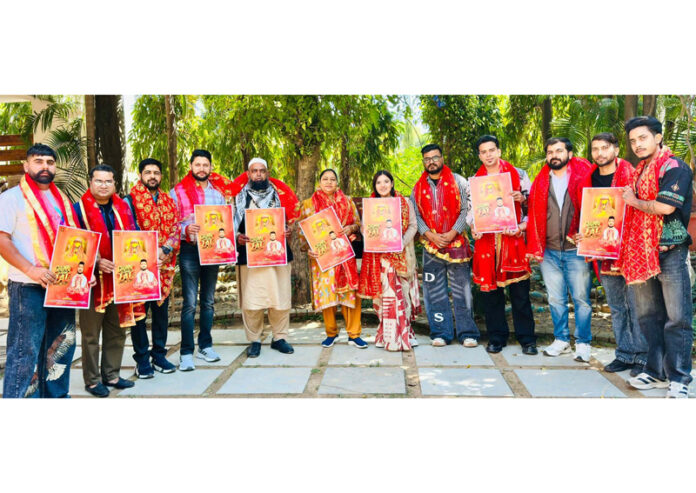 MLA Devyani Rana releasing a devotional bhajan in Jammu on Sunday.