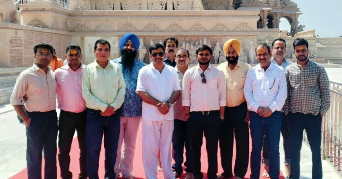 Journalists from Jammu during their visit to Ayodhya on Tuesday.