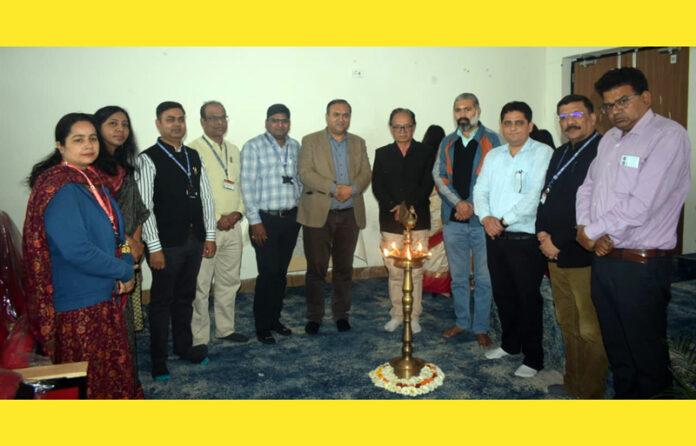 Dignitaries during the traditional lamp lighting ceremony before the start of a national seminar at CUJ on Wednesday.