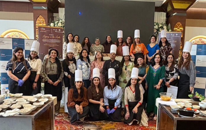 Winners of culinary competition and other members of FICCI FLO JKL posing with chefs Dr Sanjay Jamwal and Kaushal Sharma during an event at Jammu. Winners of culinary competition and other members of FICCI FLO JKL posing with chefs Dr Sanjay Jamwal and Kaushal Sharma during an event at Jammu.
