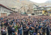 A large number of people attending martyrdom of Hazrat Imam Ali (A.S.) in Kargil. —Excelsior/Basharat Ladakhi