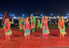A cultural item being presented by students during valedictory function of Sahitya -Sanskriti Samagam at JU on Saturday.