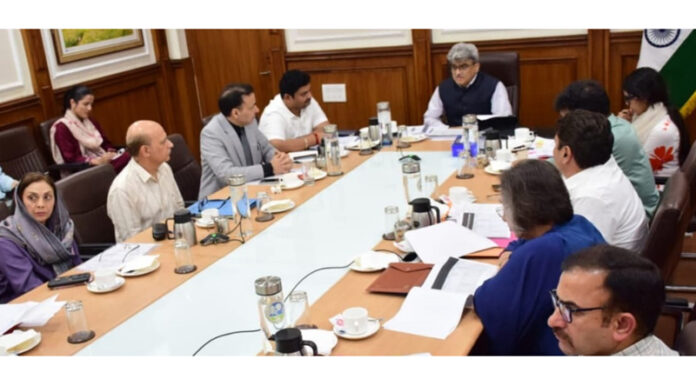 Chief Secretary chairing a meeting on Thursday.