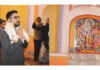 DC Srinagar paying obeisance at Raghunath Mandir Srinagar on Thursday.