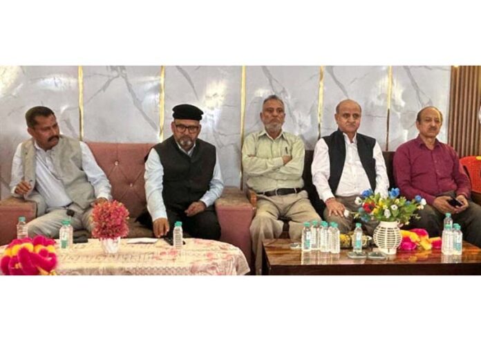 Ex-DyCM Tara Chand and other leaders during SC, ST, OBC communities meeting in Khour on Sunday. Ex-DyCM Tara Chand and other leaders during SC, ST, OBC communities meeting in Khour on Sunday.