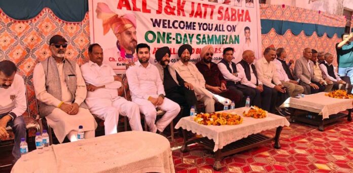 Jatt Sabha leaders during meeting in R S Pura.