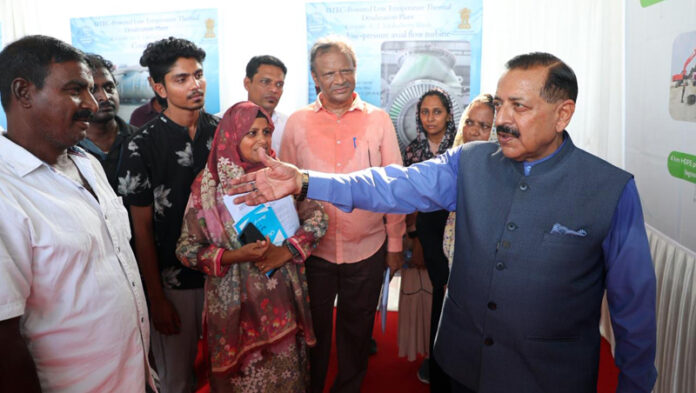 Union Minister Dr. Jitendra Singh interacting with the locals at Kavaratti, Lakshadweep on Saturday. Union Minister Dr. Jitendra Singh interacting with the locals at Kavaratti, Lakshadweep on Saturday.