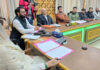 J&K Waqf Board chairperson Dr Syed Darakhshan Andrabi chairing a meeting of officers,