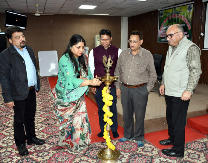 Dignitaries lighting the traditional lamp during a function on Tuesday. Dignitaries lighting the traditional lamp during a function on Tuesday.