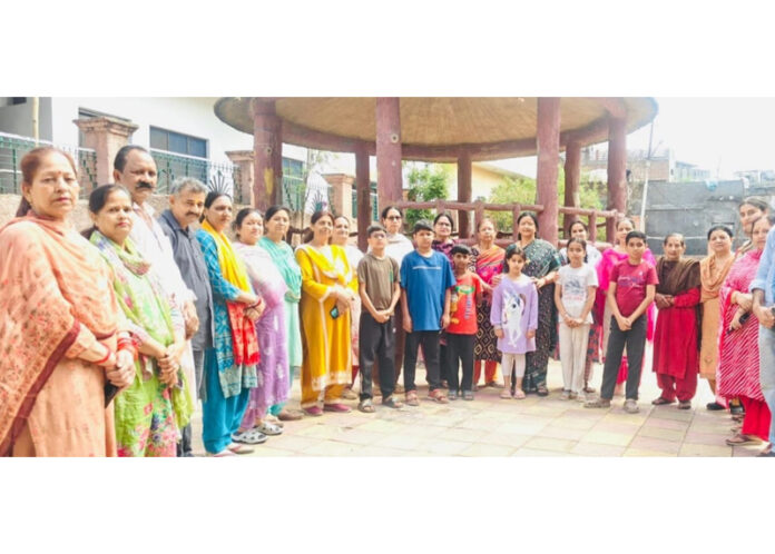 BJP general secretary, and Headquarter in charge, Sanjita Dogra during an interaction with women at Jammu.