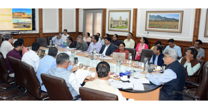 Chief Secretary chairing a meeting on Tuesday.