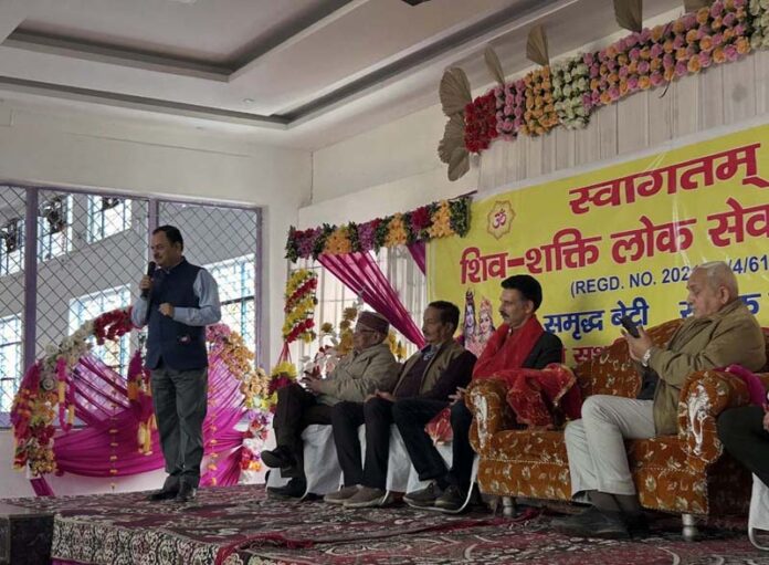 Guests during a social programme organized by Shiv Shakti Lok Sewa Sangthan at Udhampur. Guests during a social programme organized by Shiv Shakti Lok Sewa Sangthan at Udhampur.