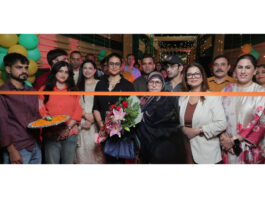 Acclaimed actor, Gul Panag inaugurating ‘The Glowdent Studio’, an advanced dental care clinic in Jammu on Monday.