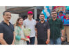 Dignitaries posing for a photograph after the inauguration of Domino's Pizza outlet in R.S Pura on Monday.