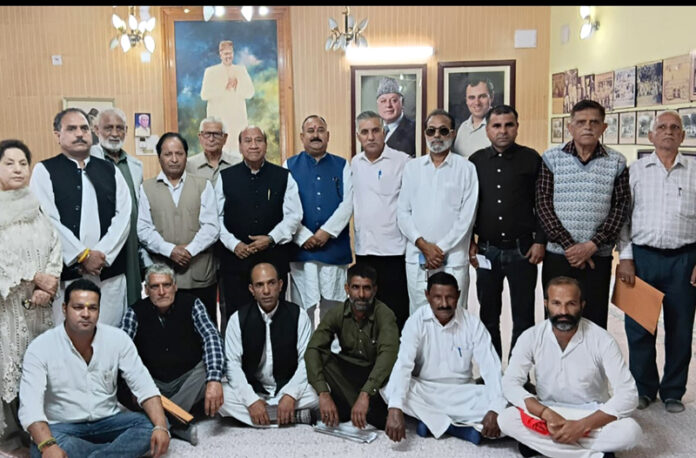 Senior NC leaders during meeting in party office at Jammu.