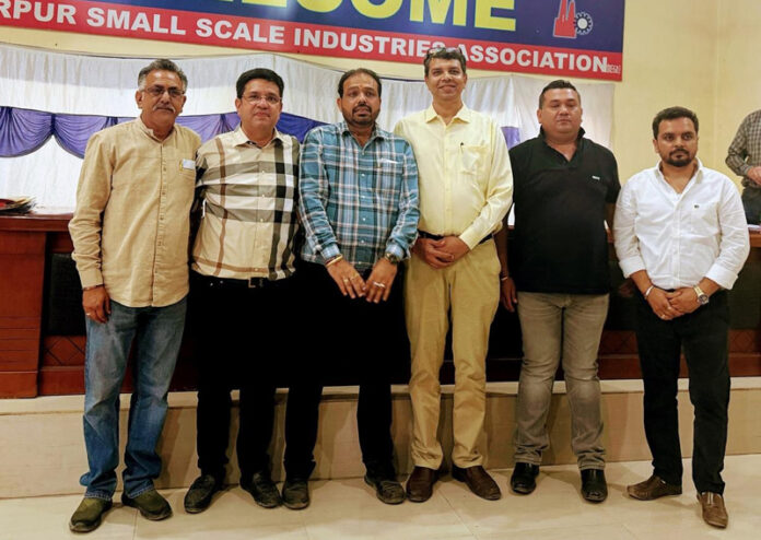 The newly elected team of Birpur Small Scale Industries Association posing for a group photograph.